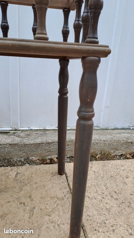 Jardinière Vintage d intérieur en bois sur pieds vernis / Porte plantes /1970-1980 (image 5)
