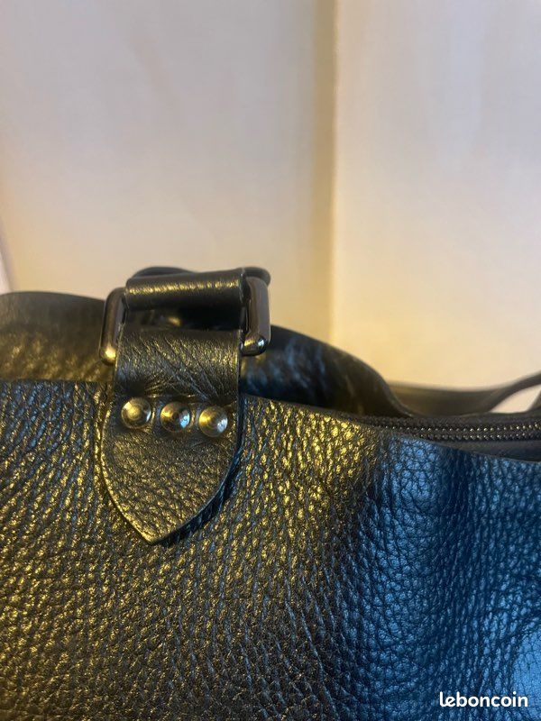 Sac à main en cuir Noir Tentazione Due (image 4)
