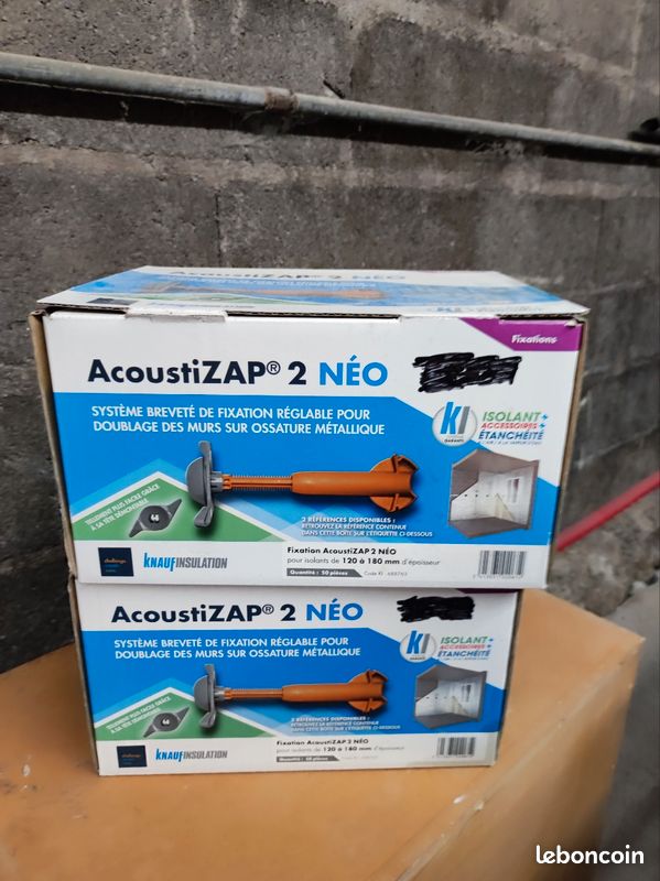 Système Acoustizap 2 85-100 mm boîte de 50 KNAUF INSULATION - www