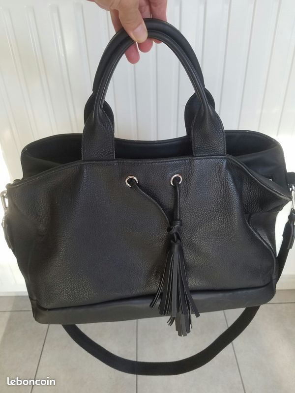 Sac à main Geox cuir noir (image 1)