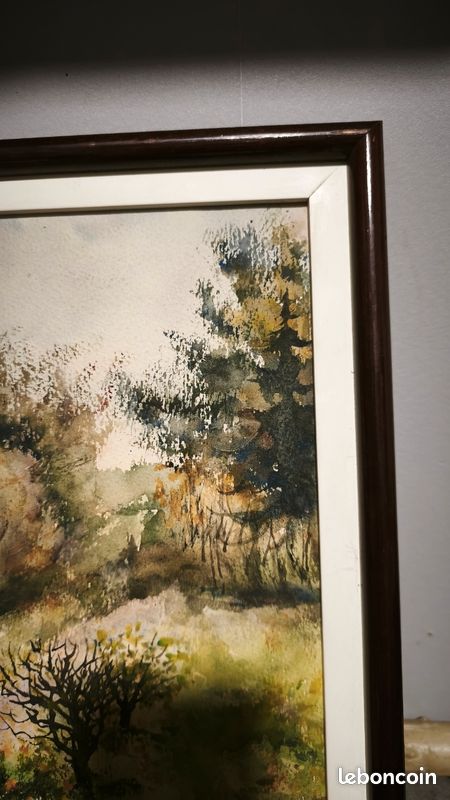 Tableau aquarelle thème de la nature signé Fernand Vivien (image 4)