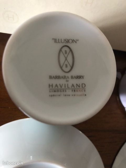 Coffret Haviland " Barbara Barry " 2 tasses & 2 sous-tasses (image 8)