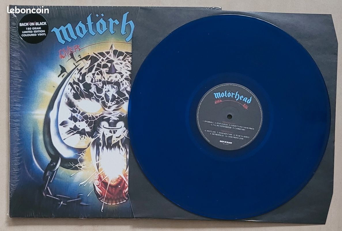 MOTORHEAD - Overkill / Vinyle 33T LP Blue 2010 Back On Black en TBE (image 2)