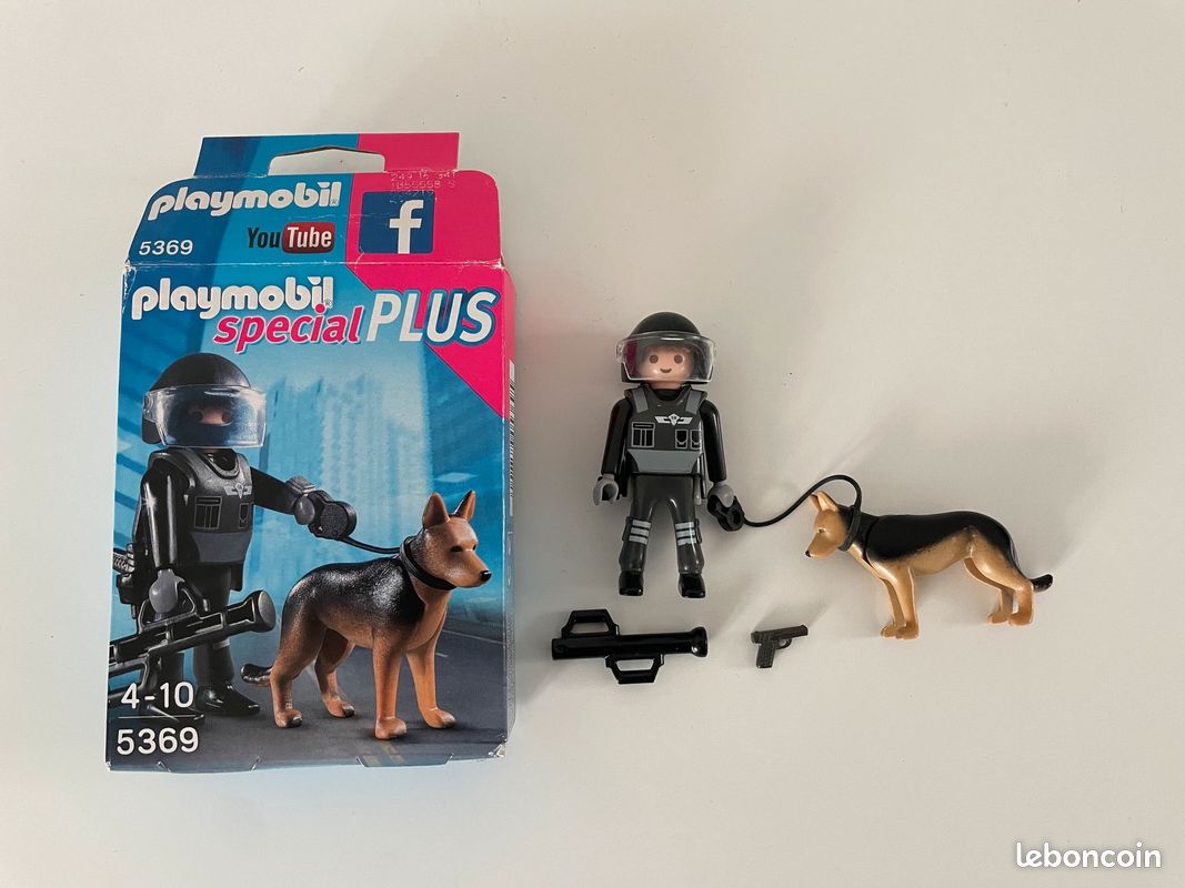 Playmobil 5369 Policier forces spéciales avec chien Jeux Jouets