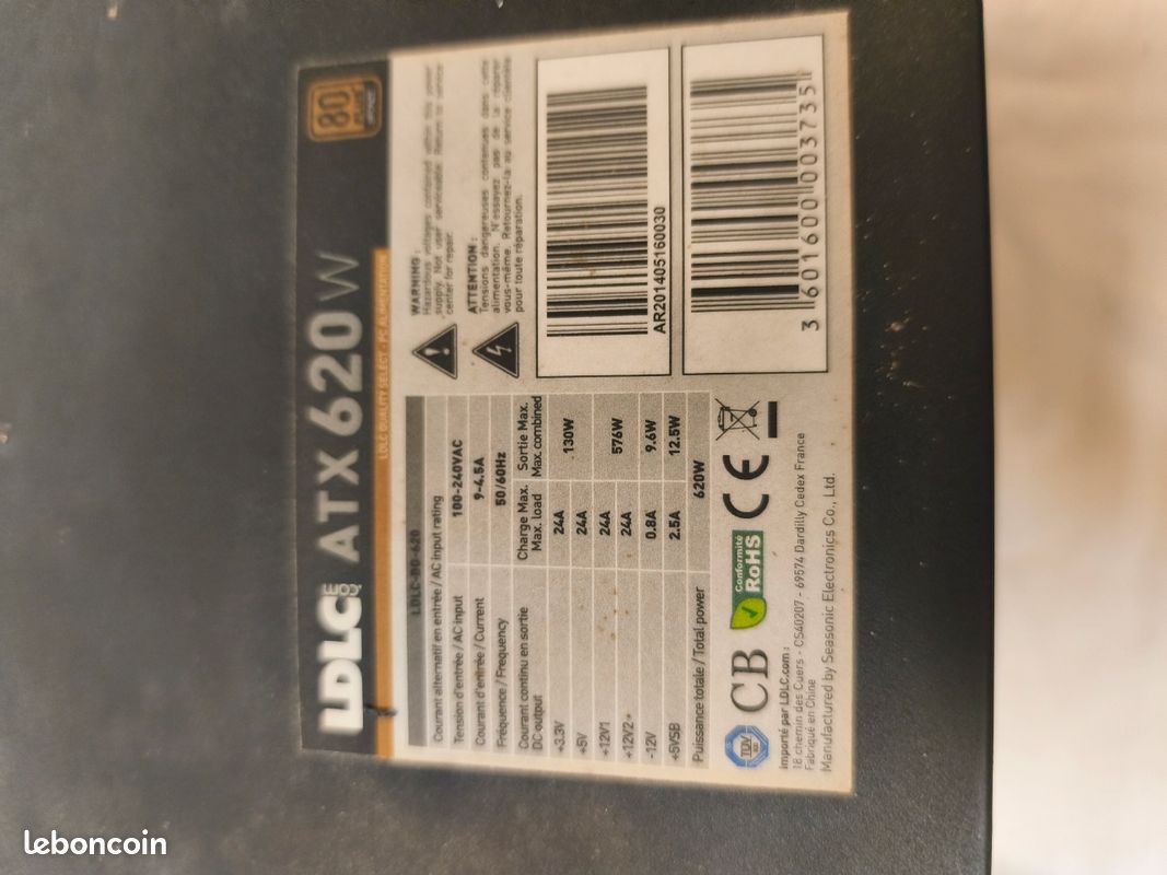 Alimentation atx 620w (image 2)