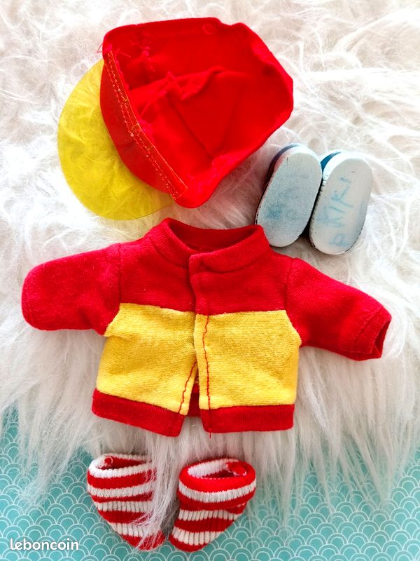 Peluche Monchhichi vintage + 2 tenues boutique monchhichi + sac à dos kiki AJENA vintage (image 7)