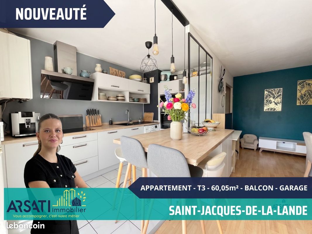 Appartement 3 pièces 60 m² · à Saint-Jacques-de-la-Lande · 60 m² · 200 000 €