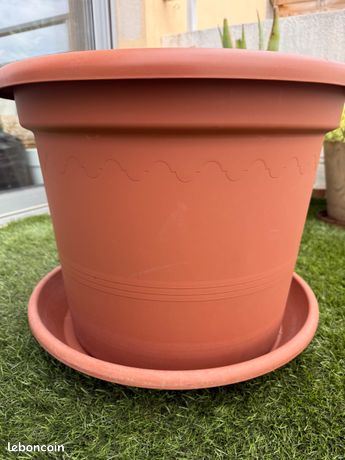 EURO3PLAST Dessous De Pot Diamètre 50cm Glaise - Soucoupe Plastique Résistante UV Et Gel