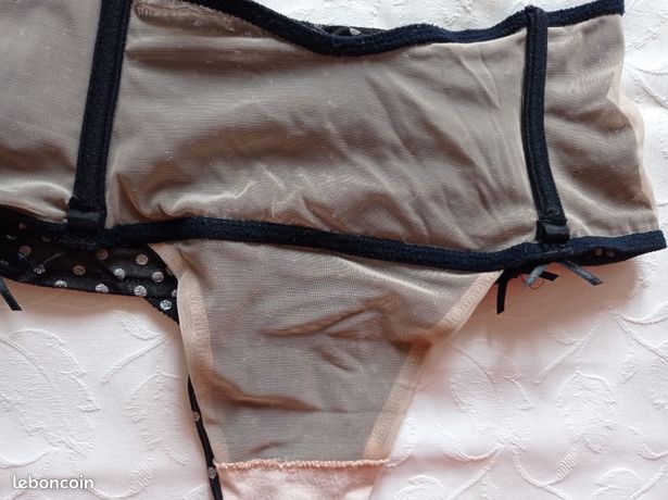 Combiné Porte-jarretelles Et String Chantal Thomass - Taille 4, Blanc Dentelle, Occasion Très Bon état