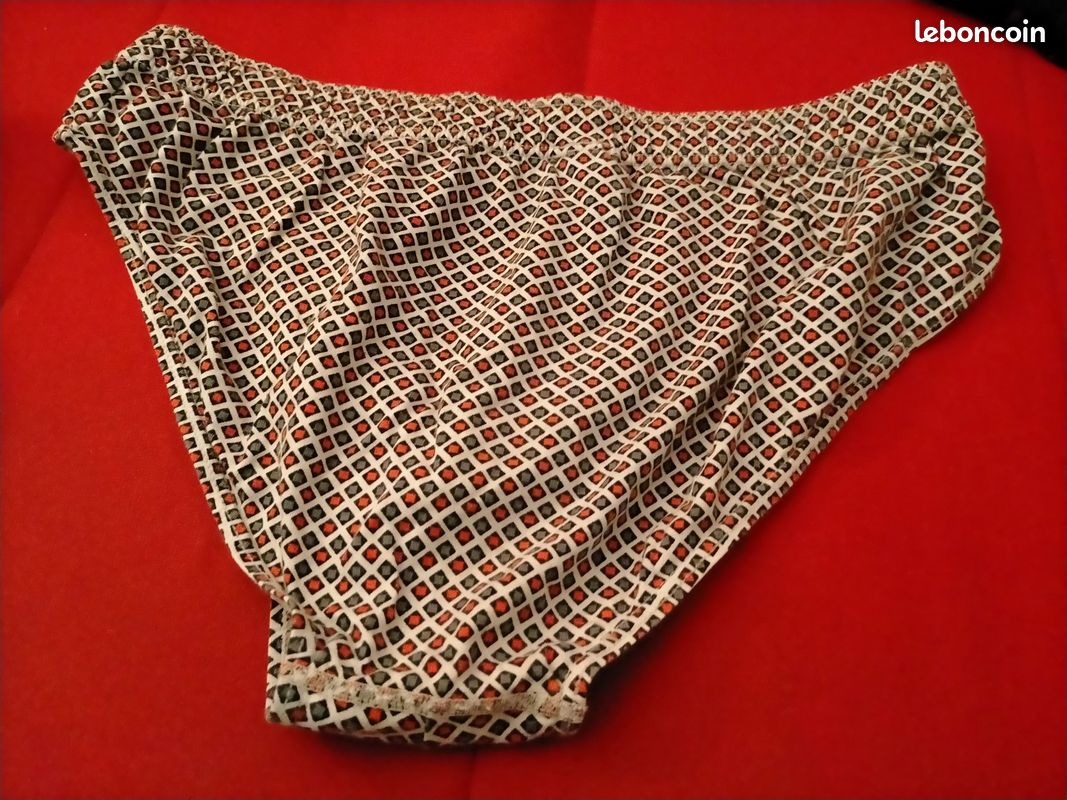 Parfait état - Eminence - Slip rouge, blanc et vert - Taille L - 100 % coton - (image 10)