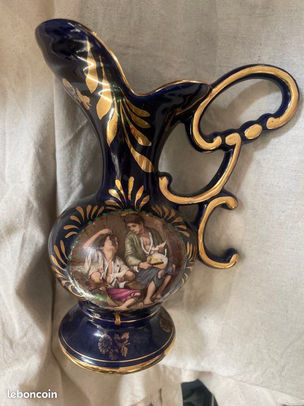 ANCIEN XXÈME VASE en bois et laiton EUR 13,00 - FR