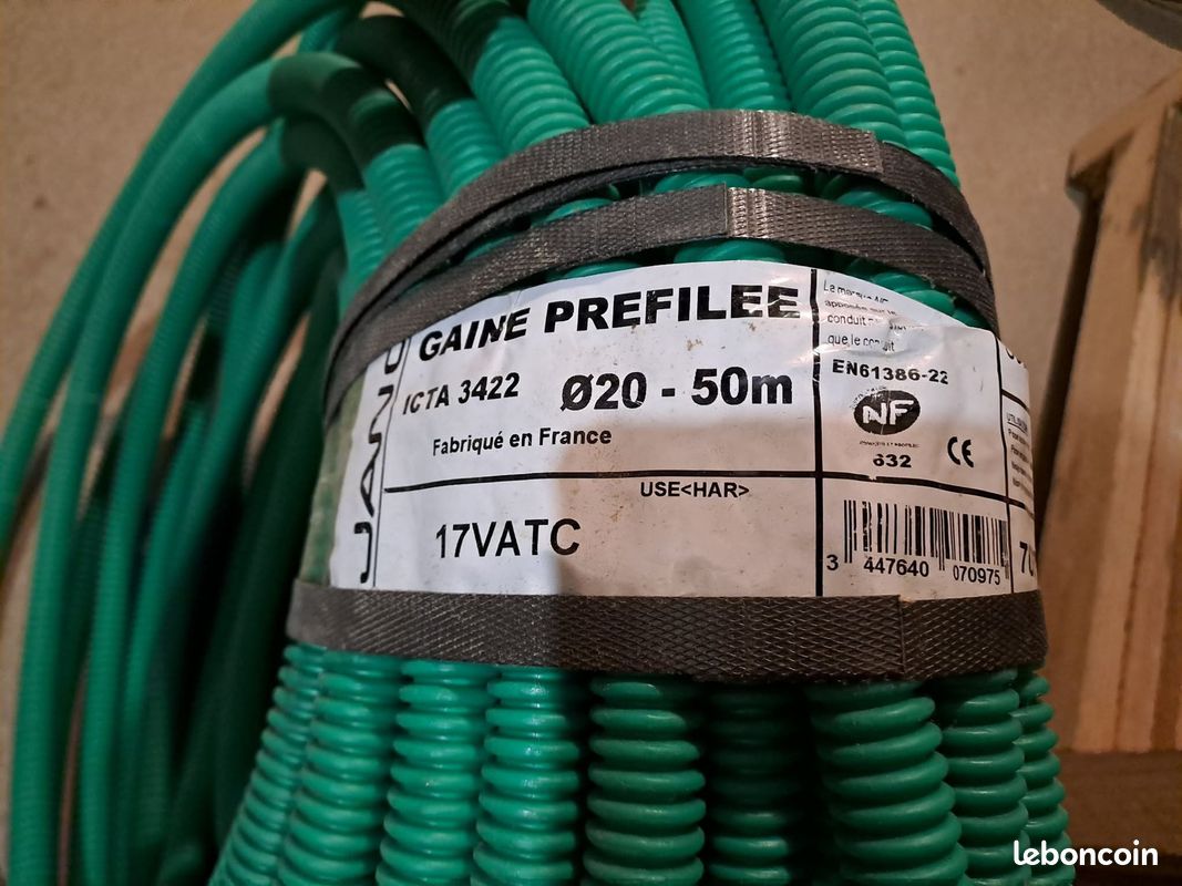 Gaine préfilée D20 TV Coaxial L50 m (image 2)