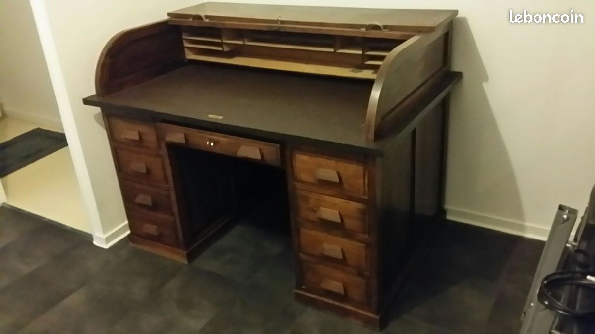 Bureau a cylindre en chène (image 2)
