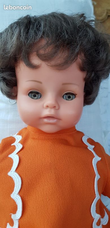 Poupée raynal vintage brune yeux verts (image 3)