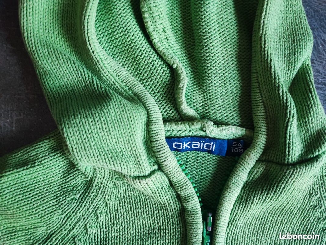 Gilet vert 5 ans - 108 cm - Okaïdi (image 3)