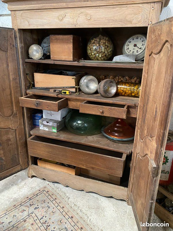 Armoire ancienne fin 19eme plein chêne (image 5)