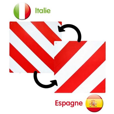  WilTec 2in1 Réflecteur vélos de Signalisation Italie et Espagne  pour Porte-vélos Camping-Cars homologué