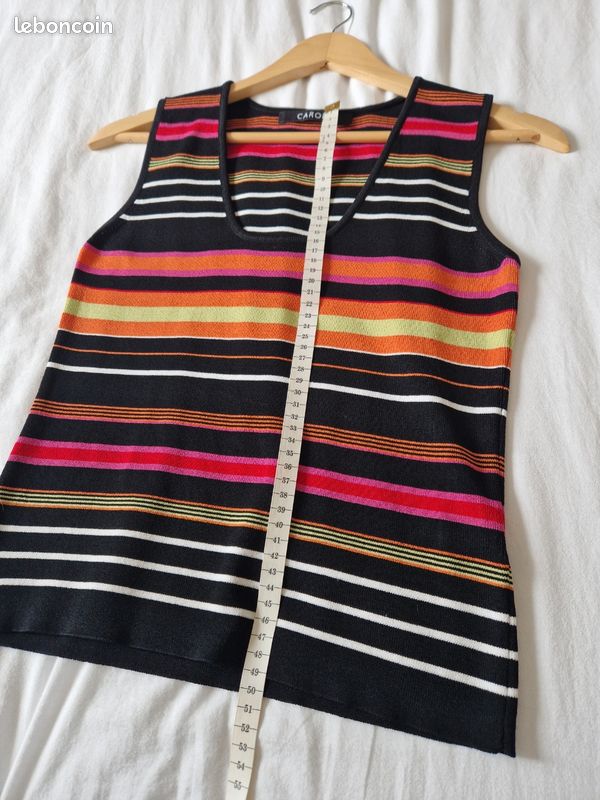 Débardeur Rayé Fille été - Taille M 7-8 Ans - Jaune/Orange - Crazy 8 - Neuf Avec étiquette