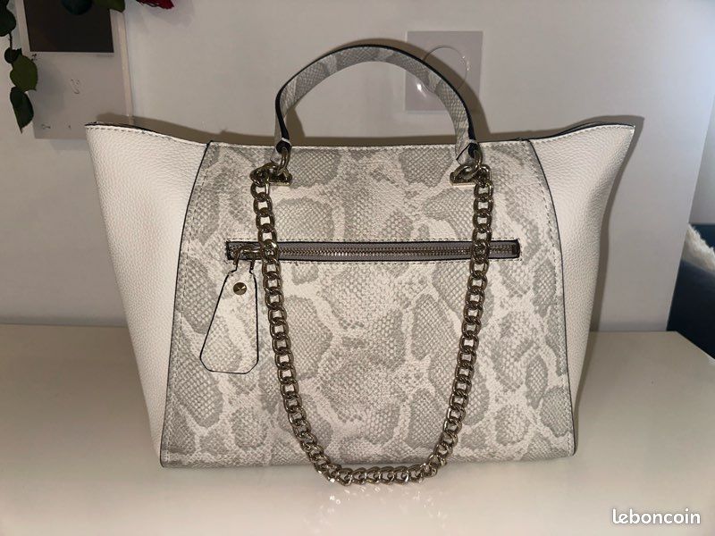 Sac GUESS blanc serpent Accessoires Bagagerie