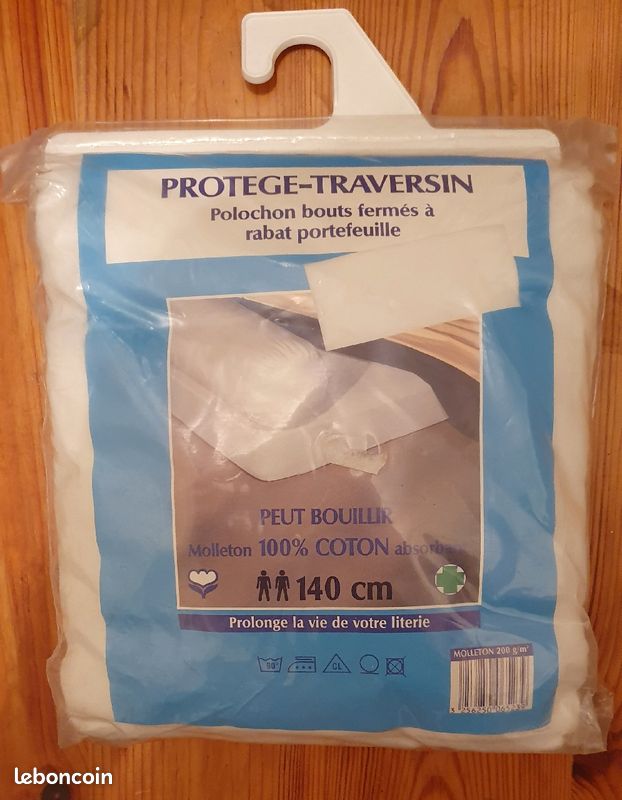 Protége-traversin, 100% coton (image 1)