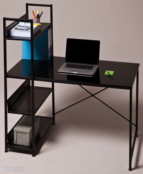 Bureau plateau verre fumé (image 4)