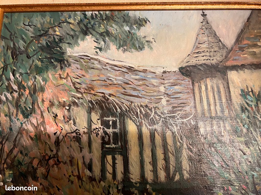 Peinture sur toile signée Marc Ecole française du XXe siècle (image 9)