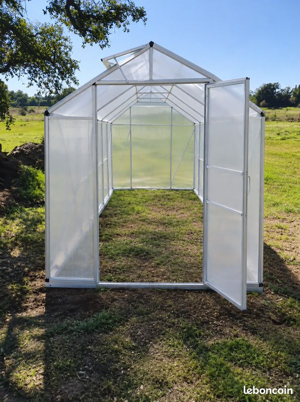 Serre de jardin en aluminium polycarbonate 2x3m (image 1)