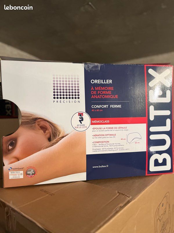 2 Oreillers bultex NEUF (image 1)