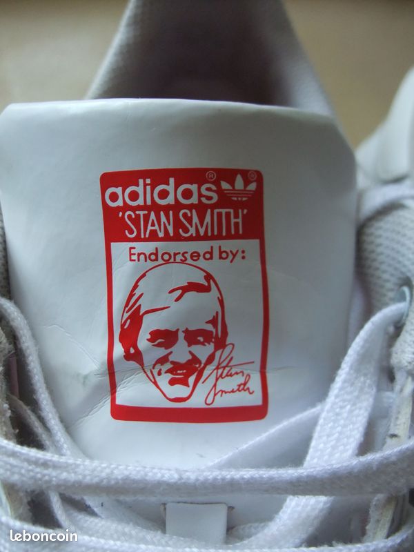 Baskets - ADIDAS - modèle Stan Smith - coeur rouge - 38 2/3 (image 2)