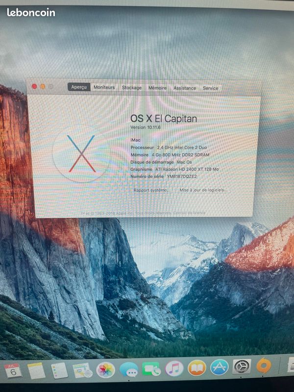 IMac 20” année 2008 (image 2)
