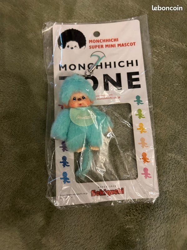 kiki le vrai turquoise vert Bleu sekiguchi vintage Monchhichi