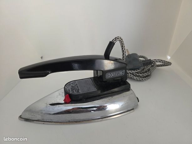Fer à Repasser De Voyage Vintage Pifco 1053 Chromé - Fonctionne, étui Noir D'origine