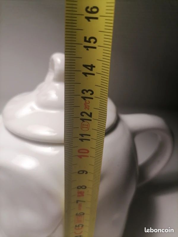 Théière zoomorphe blanche , vintage éléphant faïence (image 9)