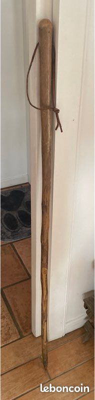 ANCIENNE CANNE BÂTON de marche poignée tête hache FASHIONABLE HOMME