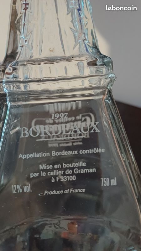 Bouteille la Tour Eiffel Verre