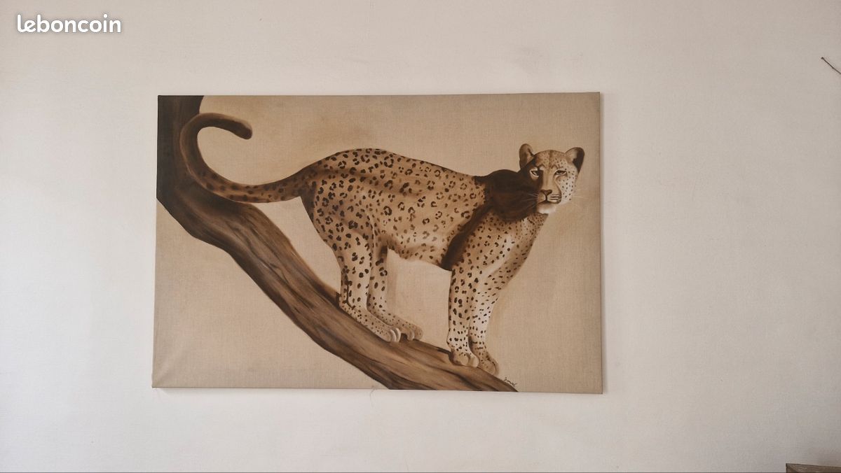 Tableau peinture sur lin ( h: 97 l: 146) (image 2)