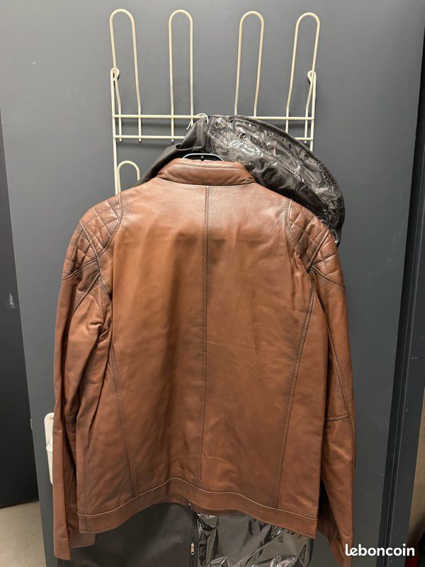 Veste en cuir marron (image 3)