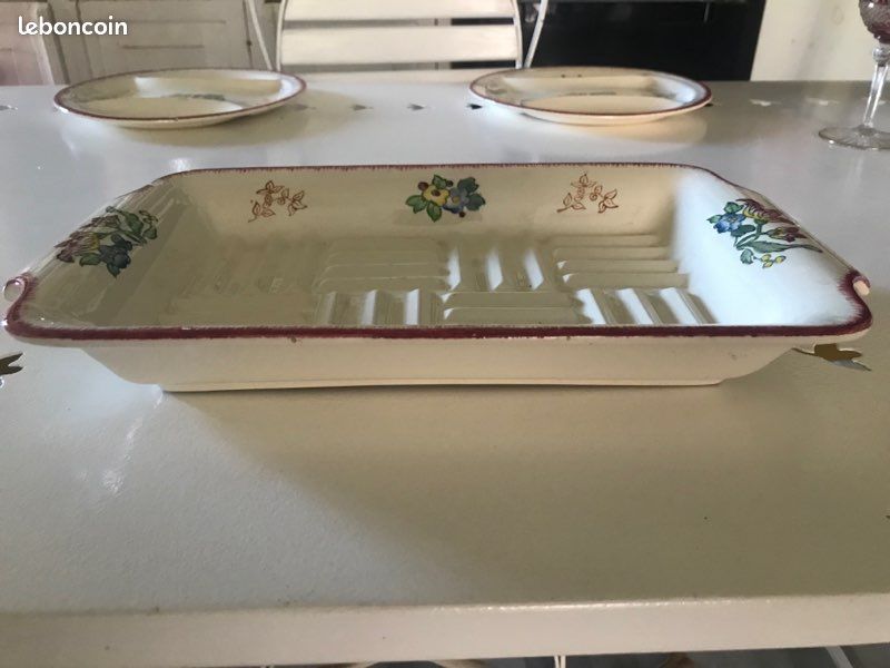 Ancien plat à asperges Longwy modèle Marseille (image 2)