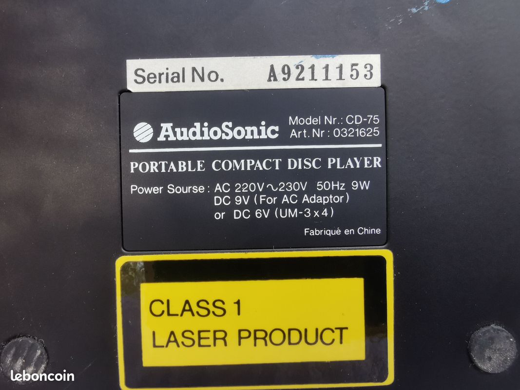 Lecteur cd vintage audiosonic (image 4)