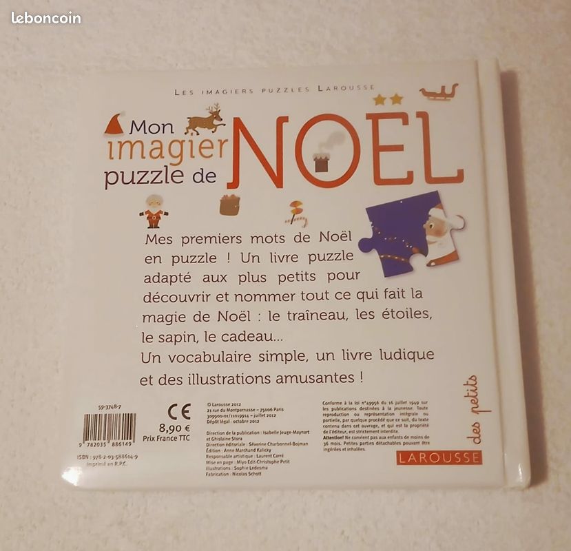 Livre puzzle "imagier de Noël" (image 2)