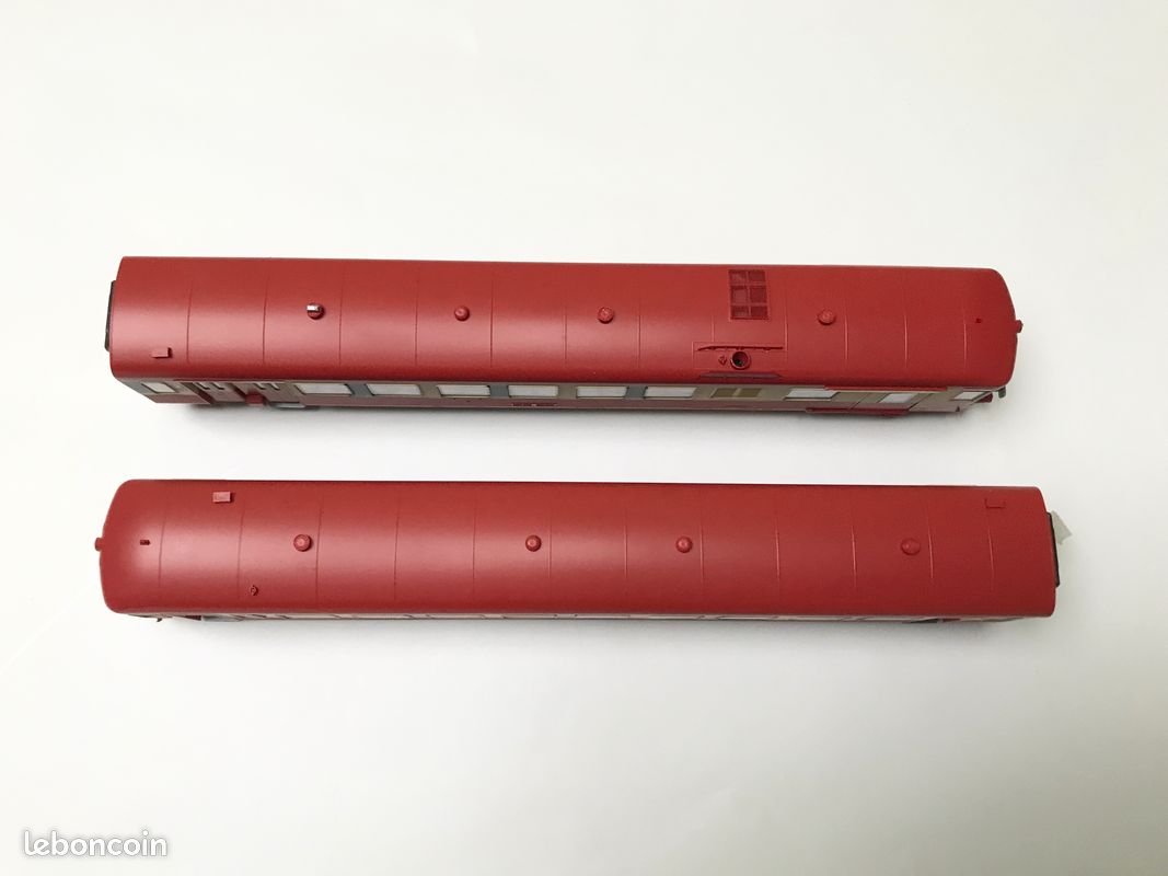 Autorail LS MODELS 10031 X4500 + XR8600 – Rouge/crème, Occasion (un Tampon à Changer)