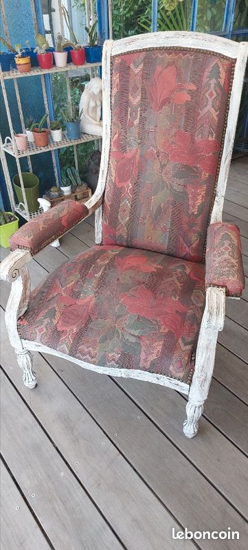 2 Fauteuils en bois ancien foncé (image 1)