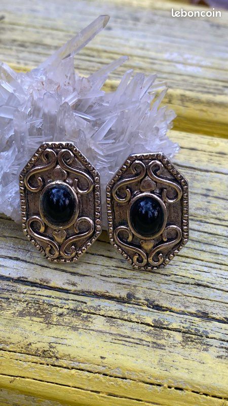 Boucles D'oreilles Vintage Homme - Années 70 - Style Rétro Chic Multicouleur