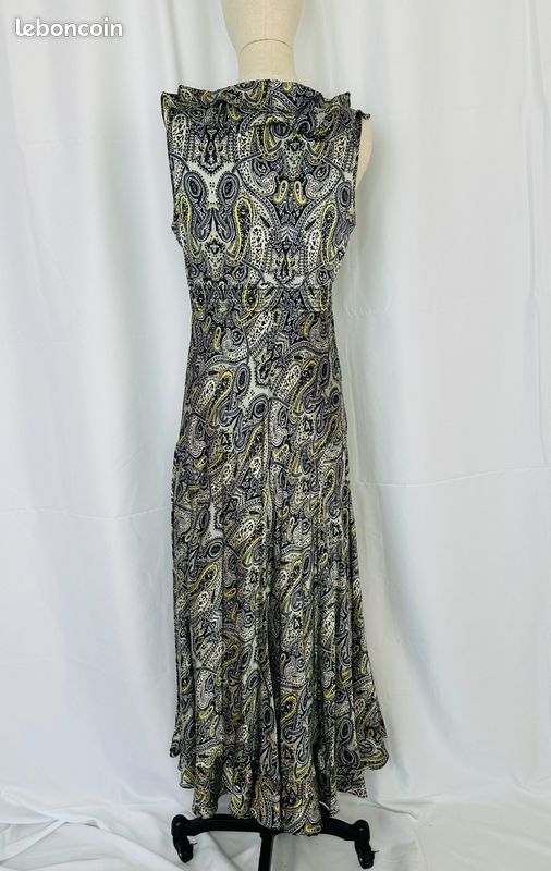 Robe longue en soie American Retro (image 4)