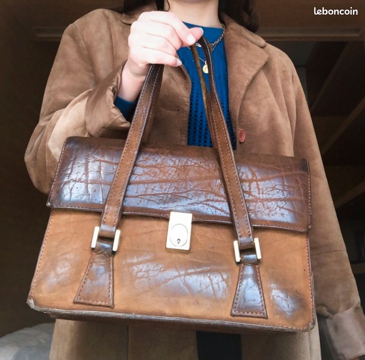 Sac à main cuir vintage (image 2)