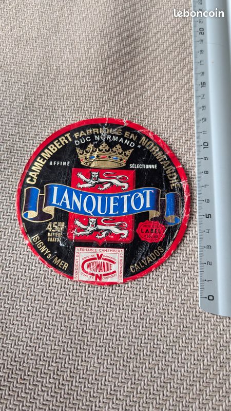 ANCIENNE ETIQUETTE BOITE FROMAGE - CAMEMBERT DE NORMANDIE - ISIGNY SAINT-MERE | Laur'Art&Collection