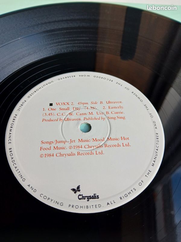 Ultravox – One Small Day (Special Re-Mix) - pressage anglais (image 3)