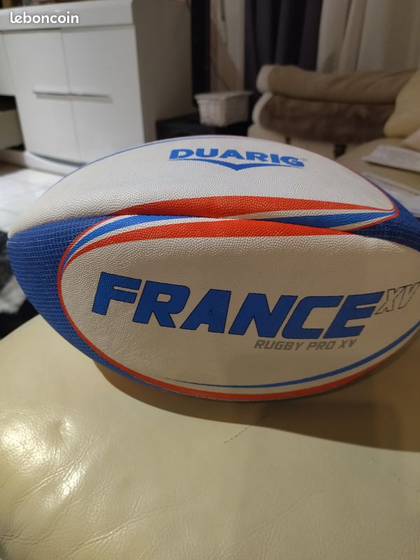 Ballon De Rugby Adulte Supporter France - Taille 5 Blanc, bleu et rouge GILBERT
