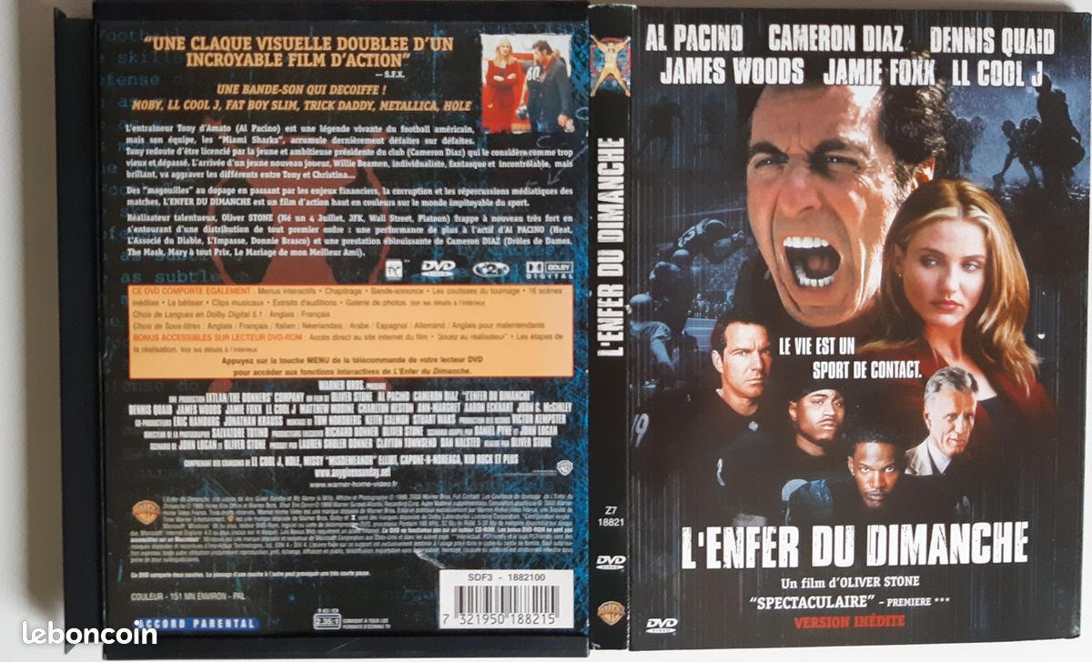Lot de 8 DVD : MI2 - The score - Rivières pourpres - L'enfer du dimanche - Ragtime - Primary colors - Speedway junky - La chambre des officiers (image 6)