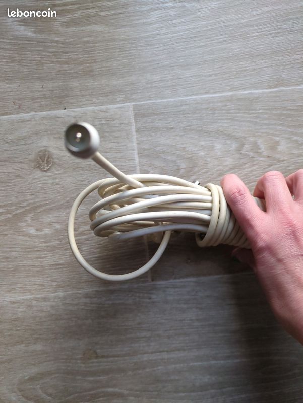 Rallonge TV 2M avec 2 fiches antennes mâles GEFOM : l'unité à Prix